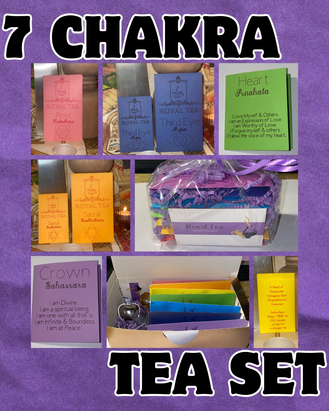 7 Chakra Balancing Tea Set